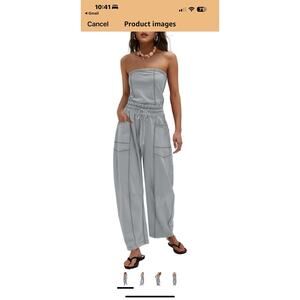 Women’s lamissche medium strapless jumper romper super cute grey gray nordstrom